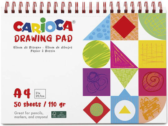 Carioca Drawing Pad Carioca A4 50 Sheets