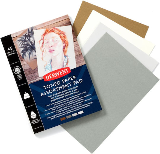Derwent Derwent Bloc de Desen Profesional A5 20 File 120g Schițe Desen 4 Culori Deschise