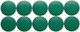 Maul Round Magnets D38mm 2.50 Kg Force 10 Pcs Set Maul Solid Green
