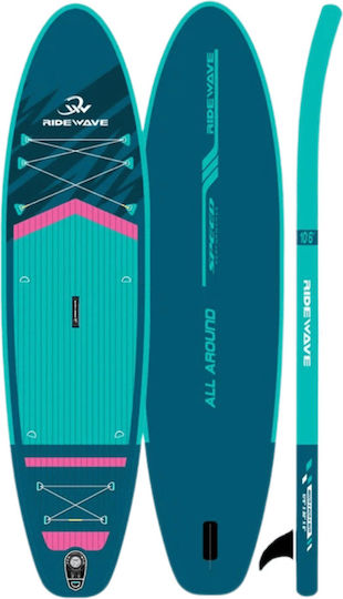 Ridewave AeroFlow 10.6' Inflatable SUP Board with Length 3.2m Blue
