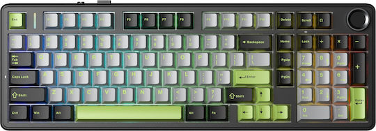 Aula F99 Pro Wireless Gaming Mechanical Keyboard with GrayWood V3 Switches and RGB Lighting English US