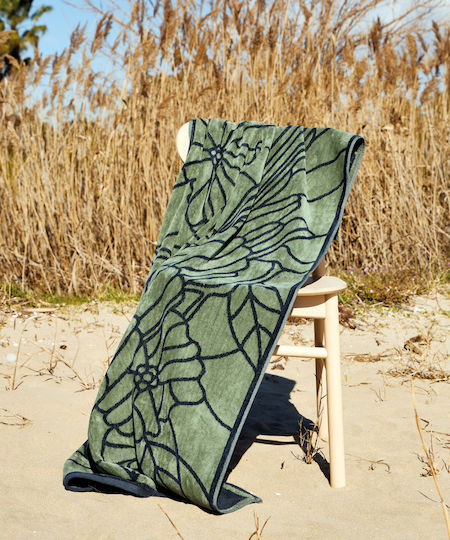 Kentia Cotton Green Beach Towel 80x160cm