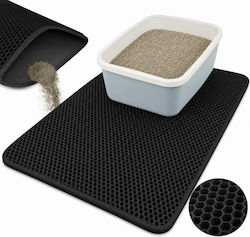Zola Katzenklo-Zubehör Fußmatte Xxl Doppel Wabenart Rutschfest Wasserdicht 75 X 55 Cm Schwarz