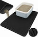 Covoraș De Litter Pentru Pisici Zola Xxl Dublu Tip Miere Anti-Alunecare Rezistent La Apă 75 X 55 Cm Negru