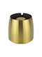 Raki Metallischer Winddichter Aschenbecher 9x8,5cm Gold