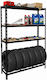 Relaxdays Suport Anvelope 6 Anvelope 180x120x40...