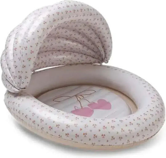 Swim Essentials Παιδική Πισίνα PVC 100lt Φουσκωτή 100x100x77εκ. Beige Cozy Hearts