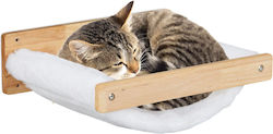 Relaxdays Стенен Хамак За Котки Бял Светлокафяв 17x32.5x39.5 См