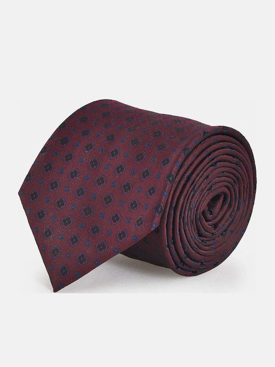 Berto Lucci Men's Tie with Printed Pattern in Purple Color