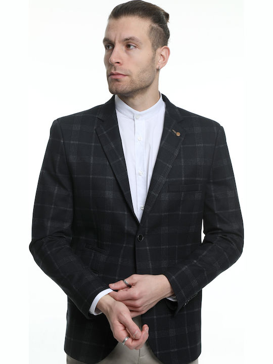 Men’s Suit Jacket with Slim Fit Black