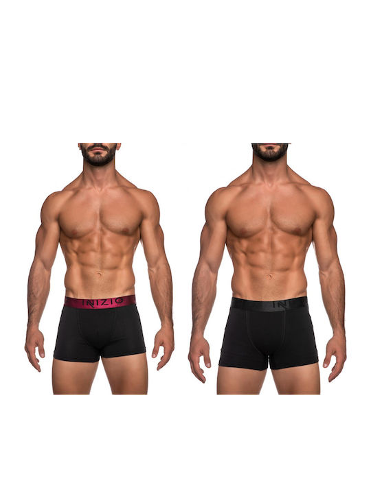Inizio Ανδρικά Μποξεράκια Μαύρο-κόκκινο 2Pack