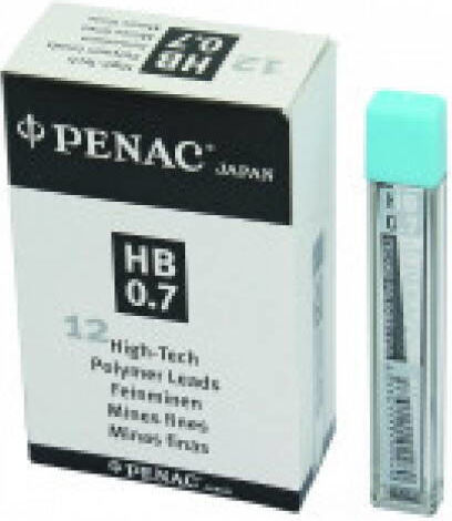 Penac Mine Reîncărcări Pentru Creion Mecanic 0.7mm 12 Bucăți În Pachet Penac H