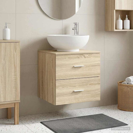 vidaXL Πάγκος με Νιπτήρα Μ49.5xΒ44.5xΥ66.5cm Δρύς Sonoma