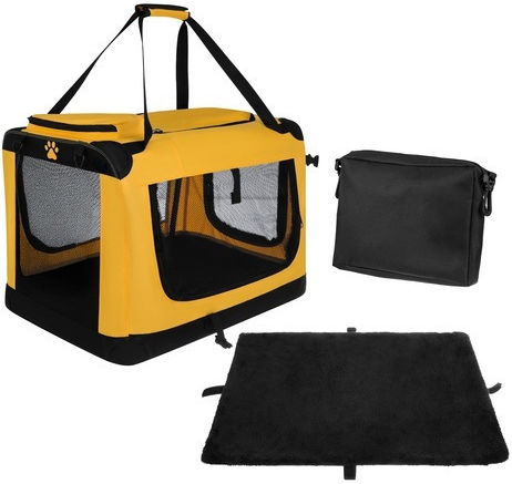 Geantă Pentru Transport Câine / Pisică Până La 25kg Galbenă L60xL44xÎ42cm