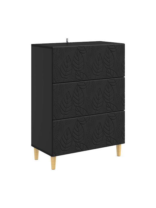 Büroaufbewahrungsschrank aus Holz Schwarz 66x34...