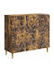 Wooden Sideboard Smoked Oak Wood 89x34.5x80cm