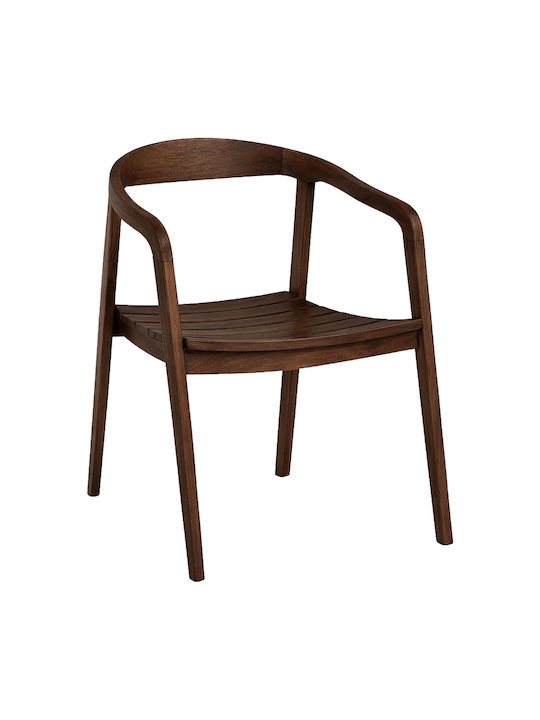 Schumet Wooden Dining Armchair Walnut 56x56x78cm