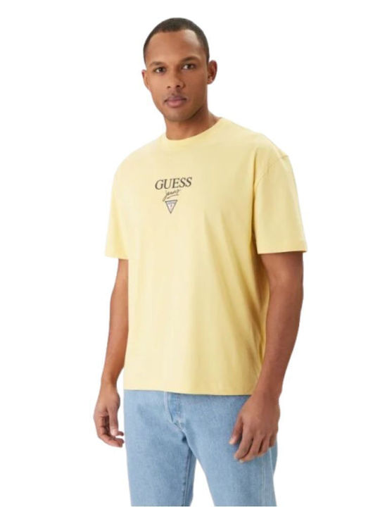 Guess T-shirt Κίτρινο