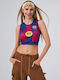 Γυναικείο Αθλητικό Crop Top Αμάνικο Dri-Fit Barcelona