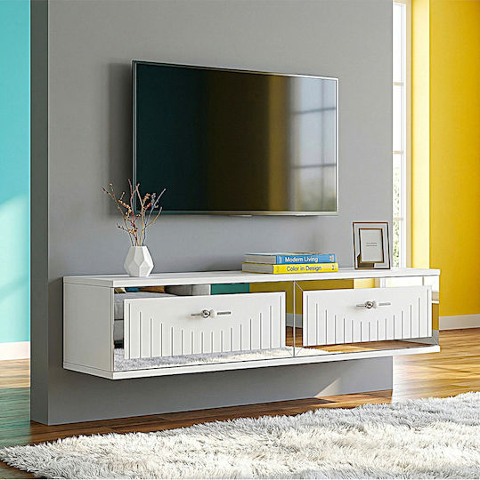Έπιπλο TV Επιδαπέδιο Λευκό 120x30x26εκ. Έπιπλο TV Επιδαπέδιο Λευκό 120x30x26εκ.