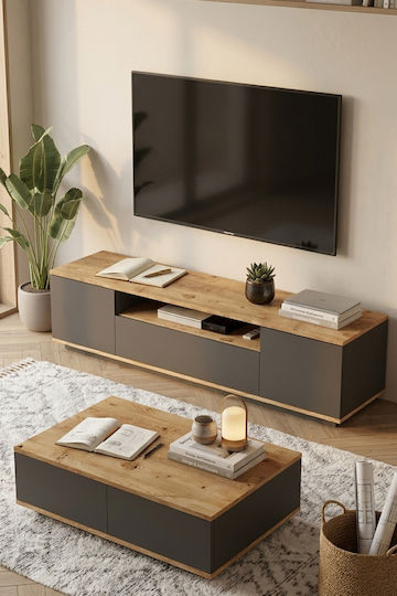 TV-Ständer Weiß M180xT45xH45cm
