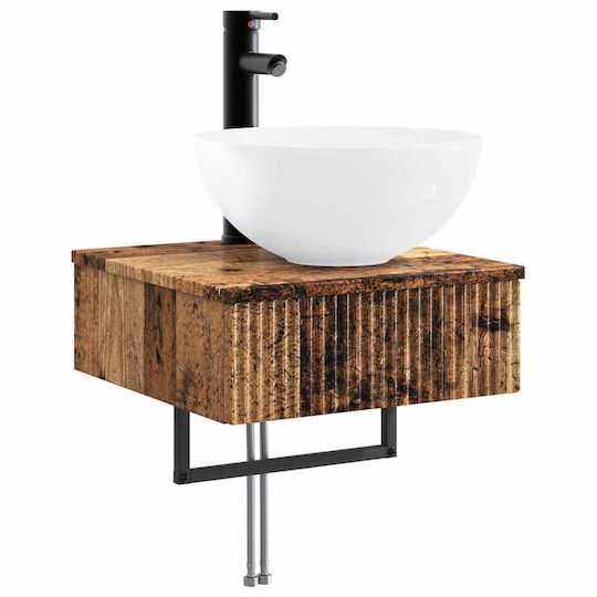 vidaXL Bathroom Vanity Unit with Sink M40xL41xH40.5cm Brown