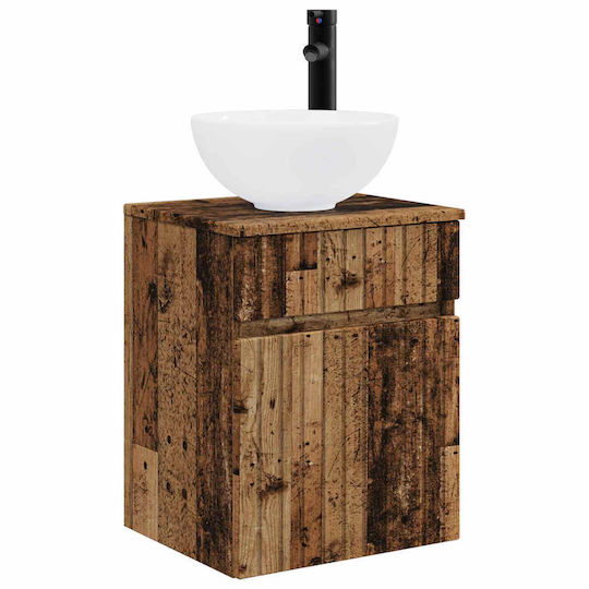 vidaXL Bathroom Vanity Unit With Sink M39xD41xH64.5cm Brown