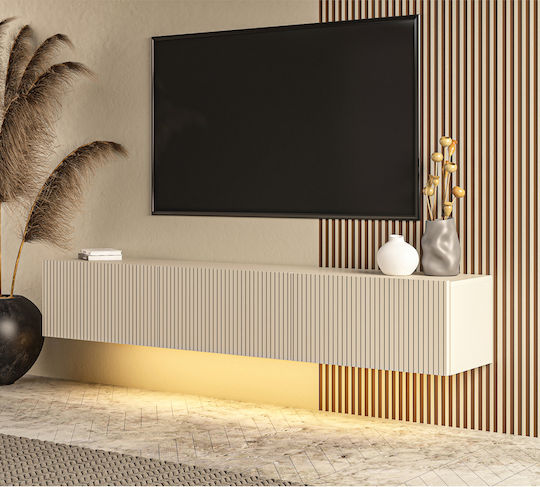 TV Stand with LED Lighting Synthetic Wood M150xD31xH29cm