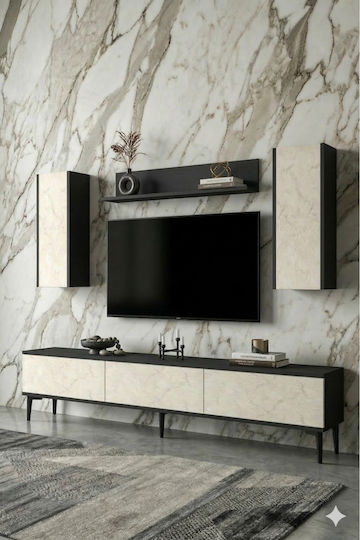 TV-Ständer Weiß M180xT30xH41cm SteweHome