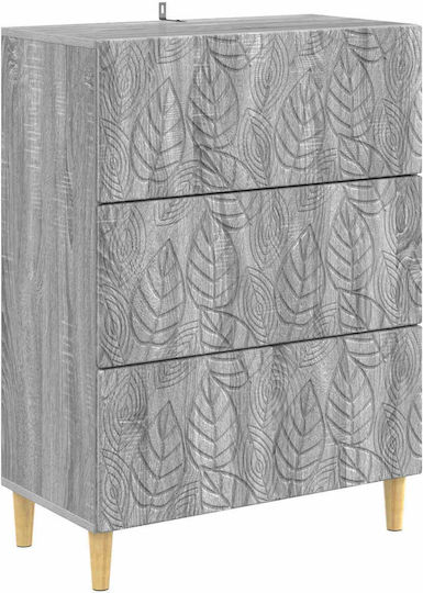 Comodă Dormitor din Lemn Gri 66x34.5x90 cm