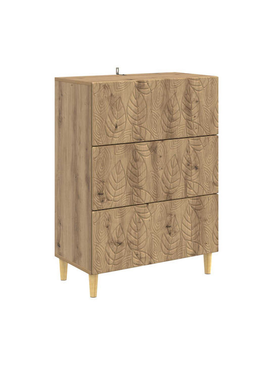 Wooden Oak Bedroom Chest of Drawers 66x34.5x90cm