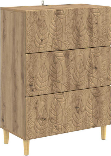 Wooden Oak Bedroom Chest of Drawers 66x34.5x90cm