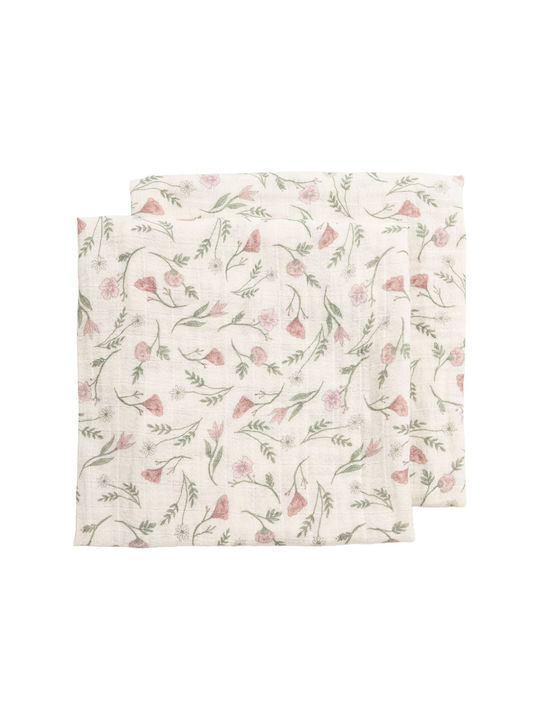 24home.gr Burp Cloths & Swaddle Wraps Muslin Multicolour 70x70cm 2 Pieces