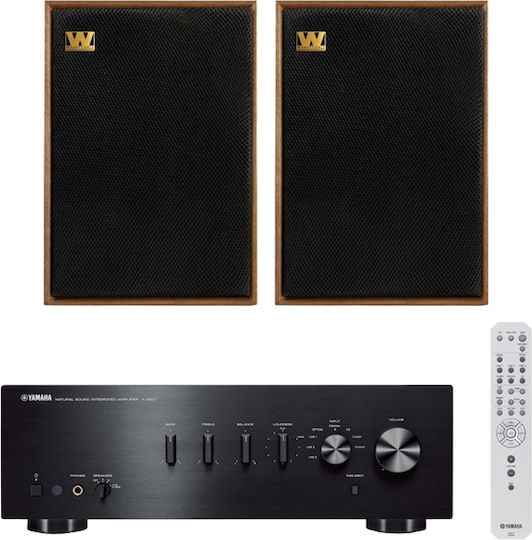 Yamaha Ηχοσύστημα 2.0 A-S501 + Wharfedale Denton Bundle 50963 120W με Blu-Ray Player και Bluetooth Μαύρο
