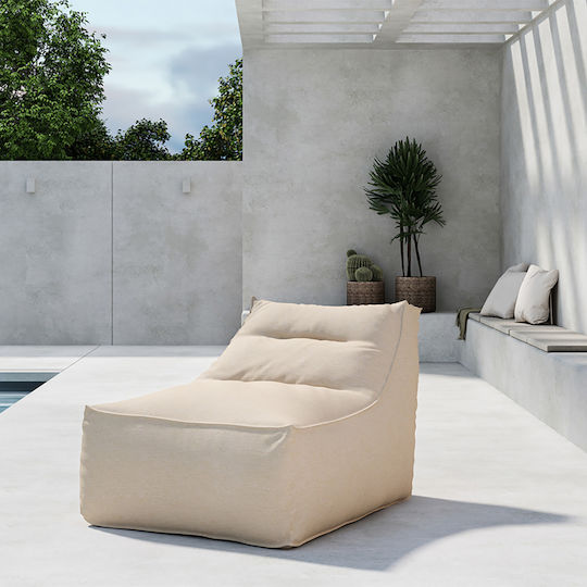 Bean Bag Chair Waterproof Redang Beige 90x118x83cm
