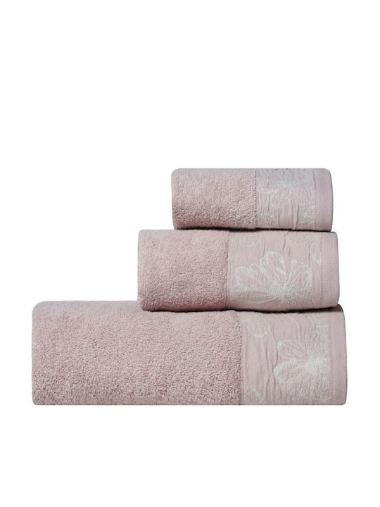 Kentia Σετ Πετσέτες Μπάνιου 3τμχ Belagio Pink Β...