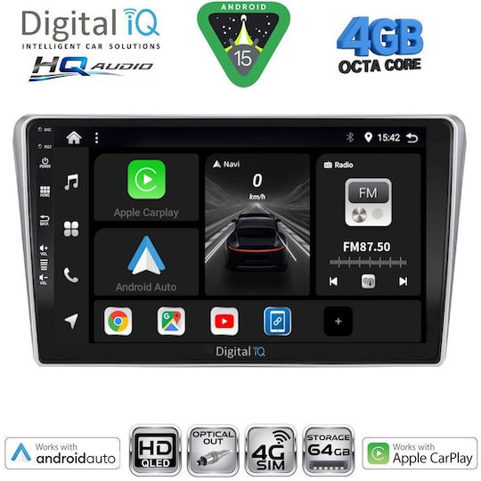 Digital IQ Ηχοσύστημα Αυτοκινήτου για Toyota Avensis 2003-2009 (Bluetooth/USB/WiFi/GPS/Apple-Carplay/Android-Auto) με Οθόνη Αφής 9"