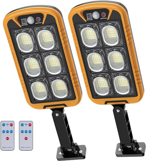 Lampa Комплект 2 Соларни Фенера 150W 4500lm с Датчик за Движение и Дистанционно IP66
