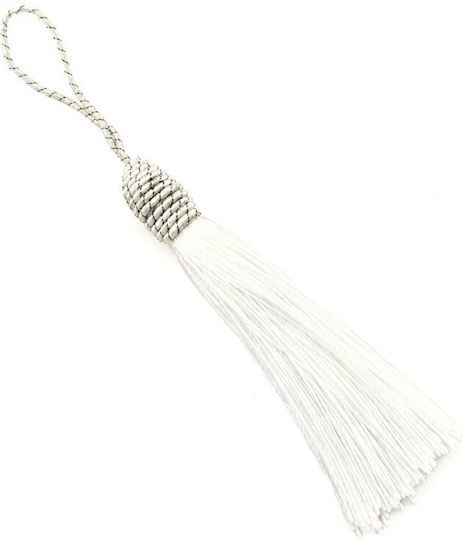 Synthetic Tassel 85mm White Package 15 Pieces