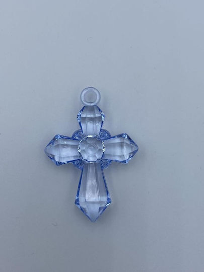 Διακοσμητικα Σταυρος Σιελ Pvc 4.5cm Υψος 1συσκευασια=65τεμαχια