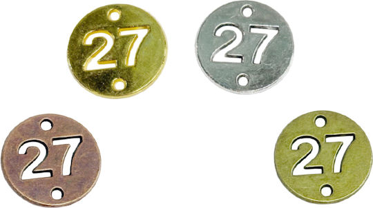 Metallisches Rund 2cm zum Aufhängen 27 0621631 Enthält 25 Stück Anti Messing