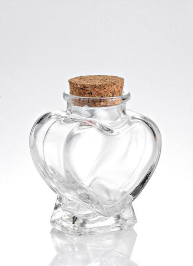 Mici Cadouri De Nuntă Borcan De Sticlă Inimă 6x4x7cm Pe Set 55 Bucăți