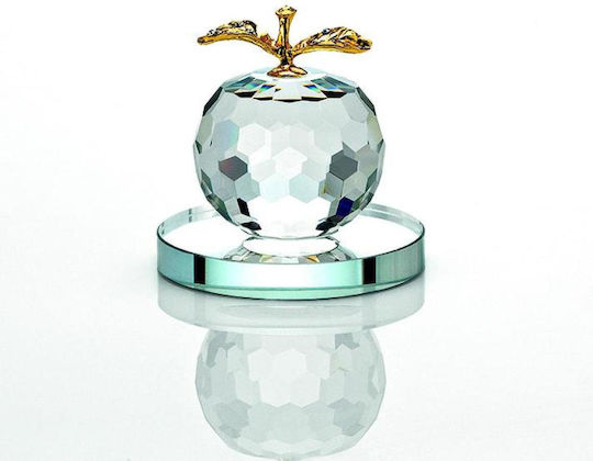 Crystal Wedding Favor Apple Gold Leaves Rhinestones Φ5 5x5 5u