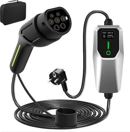 Junsun Tragbarer Einphasiger Elektroauto-Ladestation 3,5 kW mit Integriertem Kabel Typ 2