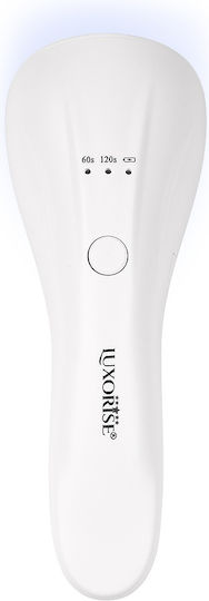 Luxorise Wiederaufladbares Nagellack Aushärtungslampe UV/LED mit 9W Batterie Weiß