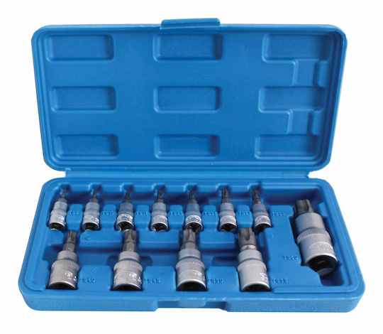 Torx Socket Set 5 Point Hole Ts8-ts60 12 Pcs