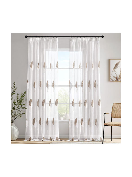 Miulee Set Blackout Curtains With Pencil Pleat White 140x260cm
