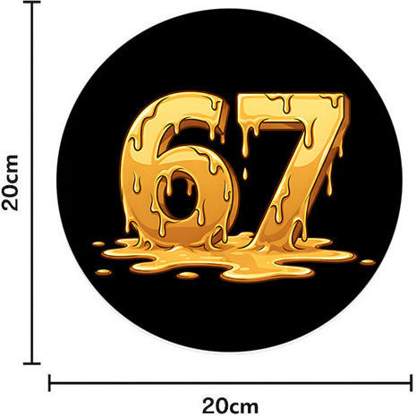 Mouse Pad Rubber Diameter 20cm Six-seven