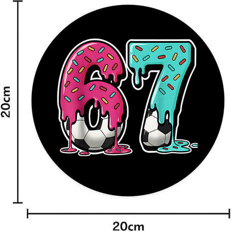 Photoretous Mauspad Gummi Durchmesser 20cm Sechs-sieben