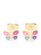 Kids Earrings Studs Butterflies In 9K Gold